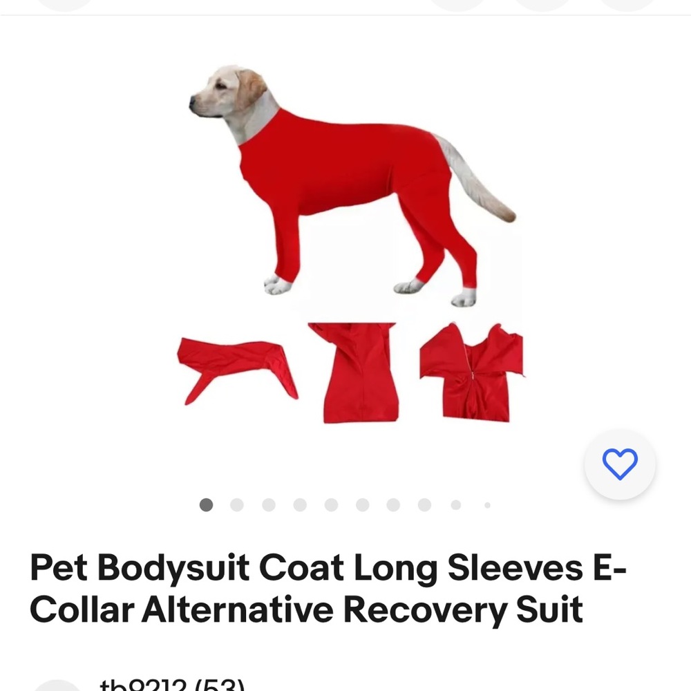 No shedding Pet Bodysuit Coat Long Sleeves E-Collar Alternative Recovery Suit